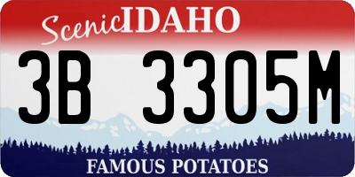 ID license plate 3B3305M
