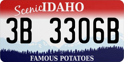 ID license plate 3B3306B