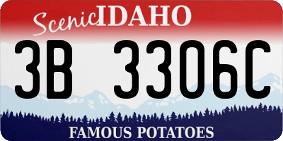 ID license plate 3B3306C
