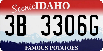 ID license plate 3B3306G