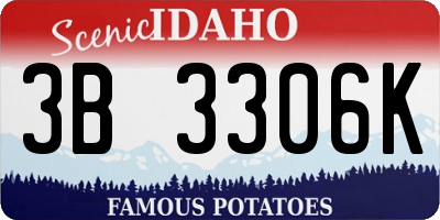 ID license plate 3B3306K