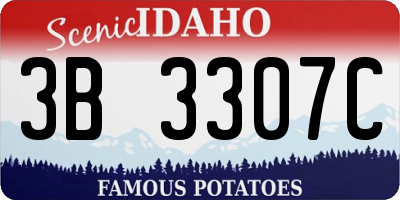ID license plate 3B3307C