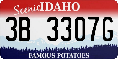 ID license plate 3B3307G