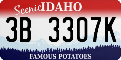ID license plate 3B3307K