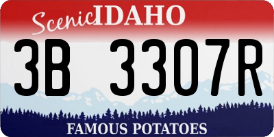 ID license plate 3B3307R