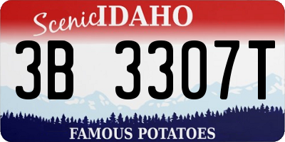 ID license plate 3B3307T