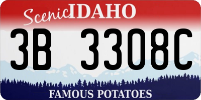 ID license plate 3B3308C