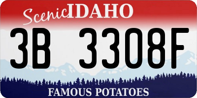 ID license plate 3B3308F