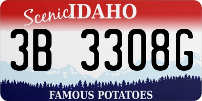 ID license plate 3B3308G