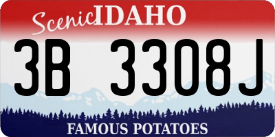 ID license plate 3B3308J