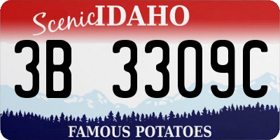 ID license plate 3B3309C
