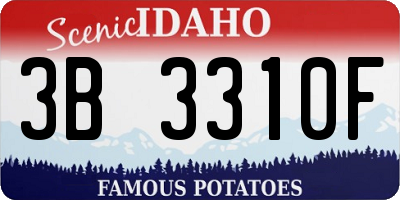 ID license plate 3B3310F