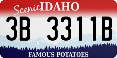 ID license plate 3B3311B