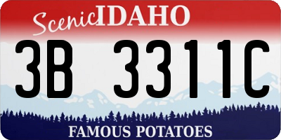 ID license plate 3B3311C