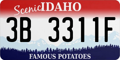 ID license plate 3B3311F