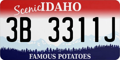 ID license plate 3B3311J