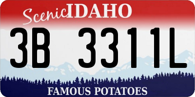 ID license plate 3B3311L