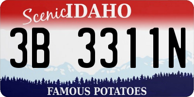 ID license plate 3B3311N