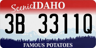 ID license plate 3B3311Q