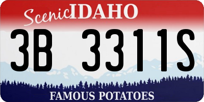 ID license plate 3B3311S