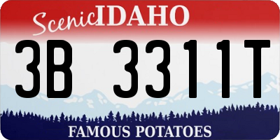 ID license plate 3B3311T