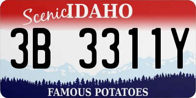 ID license plate 3B3311Y