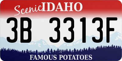 ID license plate 3B3313F
