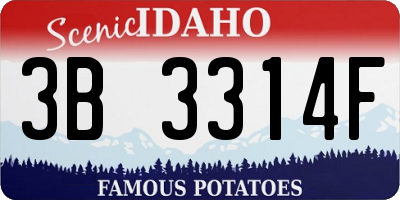 ID license plate 3B3314F