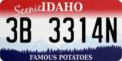 ID license plate 3B3314N