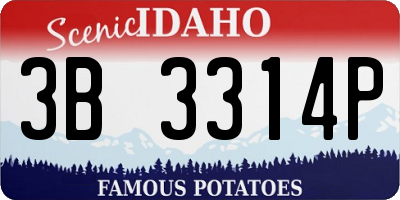 ID license plate 3B3314P