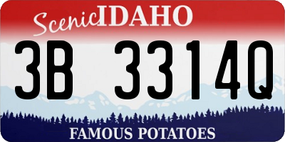 ID license plate 3B3314Q