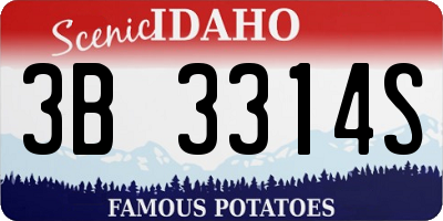 ID license plate 3B3314S