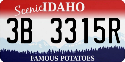 ID license plate 3B3315R
