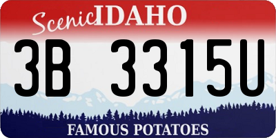 ID license plate 3B3315U