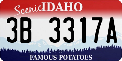 ID license plate 3B3317A