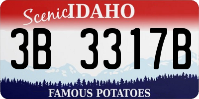 ID license plate 3B3317B