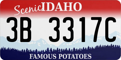ID license plate 3B3317C