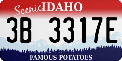 ID license plate 3B3317E