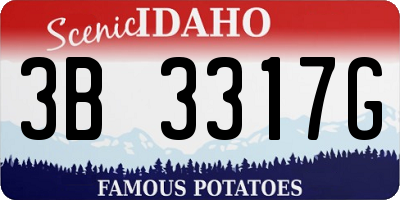 ID license plate 3B3317G