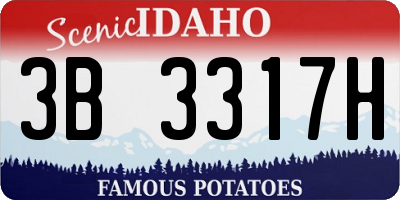 ID license plate 3B3317H
