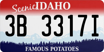 ID license plate 3B3317I