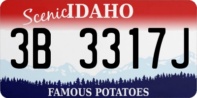 ID license plate 3B3317J
