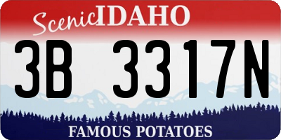 ID license plate 3B3317N