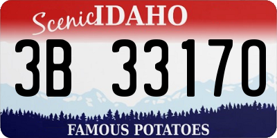 ID license plate 3B3317O
