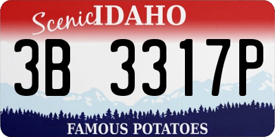 ID license plate 3B3317P