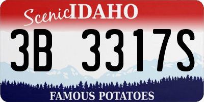 ID license plate 3B3317S
