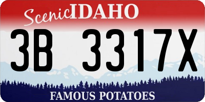 ID license plate 3B3317X