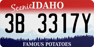 ID license plate 3B3317Y