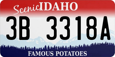 ID license plate 3B3318A