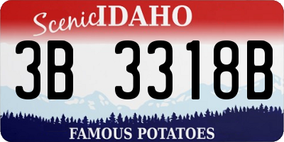 ID license plate 3B3318B